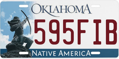 OK license plate 595FIB