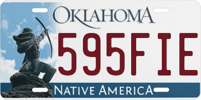 OK license plate 595FIE