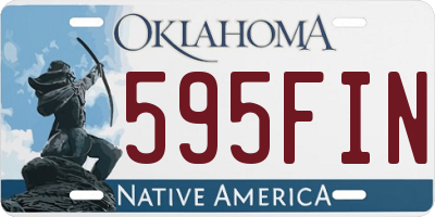 OK license plate 595FIN