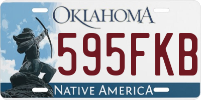 OK license plate 595FKB