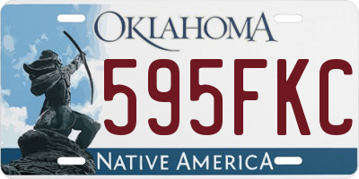 OK license plate 595FKC