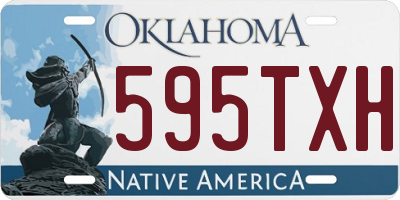 OK license plate 595TXH