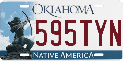 OK license plate 595TYN