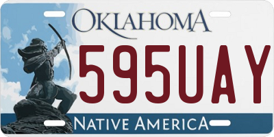 OK license plate 595UAY