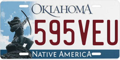 OK license plate 595VEU