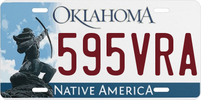 OK license plate 595VRA