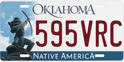 OK license plate 595VRC