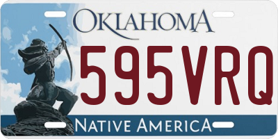 OK license plate 595VRQ