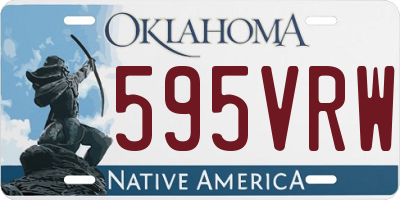 OK license plate 595VRW