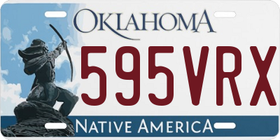 OK license plate 595VRX