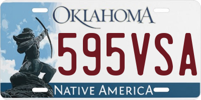 OK license plate 595VSA