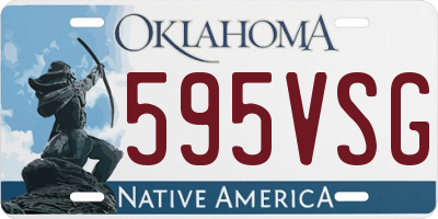 OK license plate 595VSG