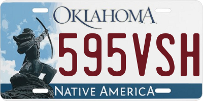 OK license plate 595VSH