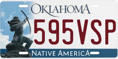 OK license plate 595VSP