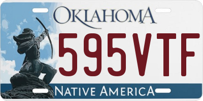 OK license plate 595VTF