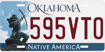 OK license plate 595VTO