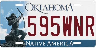 OK license plate 595WNR