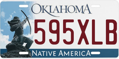 OK license plate 595XLB