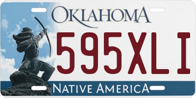 OK license plate 595XLI