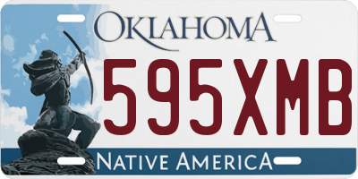 OK license plate 595XMB