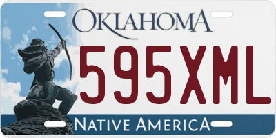 OK license plate 595XML