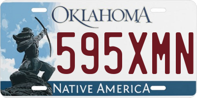 OK license plate 595XMN