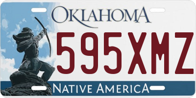 OK license plate 595XMZ