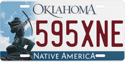 OK license plate 595XNE