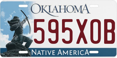 OK license plate 595XOB
