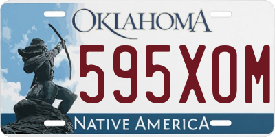 OK license plate 595XOM