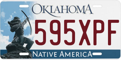 OK license plate 595XPF