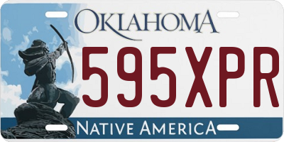 OK license plate 595XPR