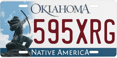 OK license plate 595XRG