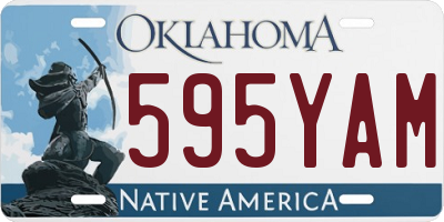 OK license plate 595YAM