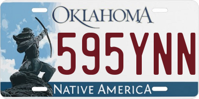OK license plate 595YNN