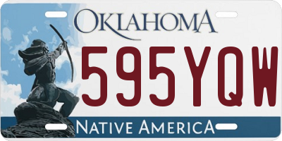 OK license plate 595YQW