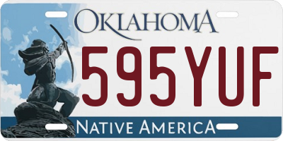 OK license plate 595YUF