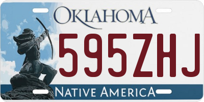 OK license plate 595ZHJ