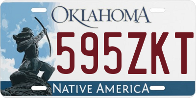 OK license plate 595ZKT
