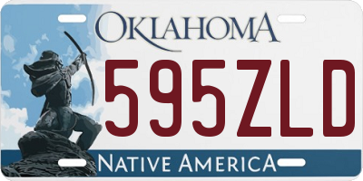 OK license plate 595ZLD