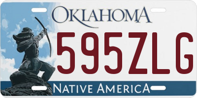 OK license plate 595ZLG