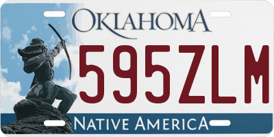 OK license plate 595ZLM