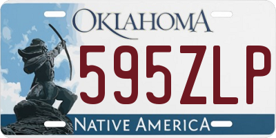 OK license plate 595ZLP