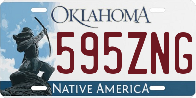 OK license plate 595ZNG