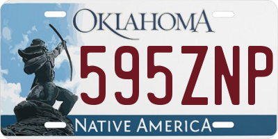 OK license plate 595ZNP
