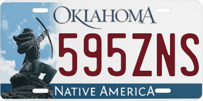 OK license plate 595ZNS