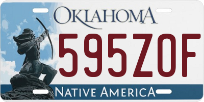 OK license plate 595ZOF