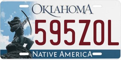 OK license plate 595ZOL