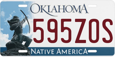 OK license plate 595ZOS