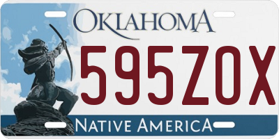 OK license plate 595ZOX